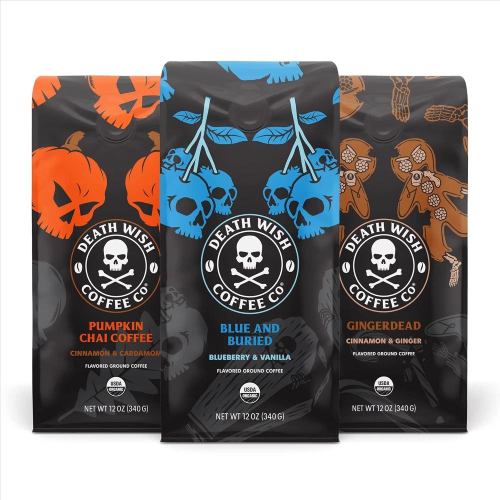 image:imageDeath Wish Coffee Organic and Fair Trade Light Roast Ground Coffee 16ozFlavor Bundle