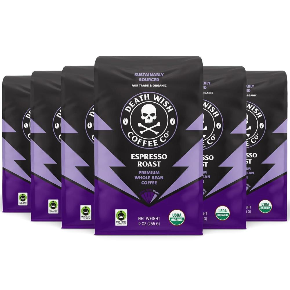 image:imageDeath Wish Coffee Valhalla Java Odinforce Blend Whole Bean USDA Organic and Fair Trade 12 oz Pack of 1Espresso