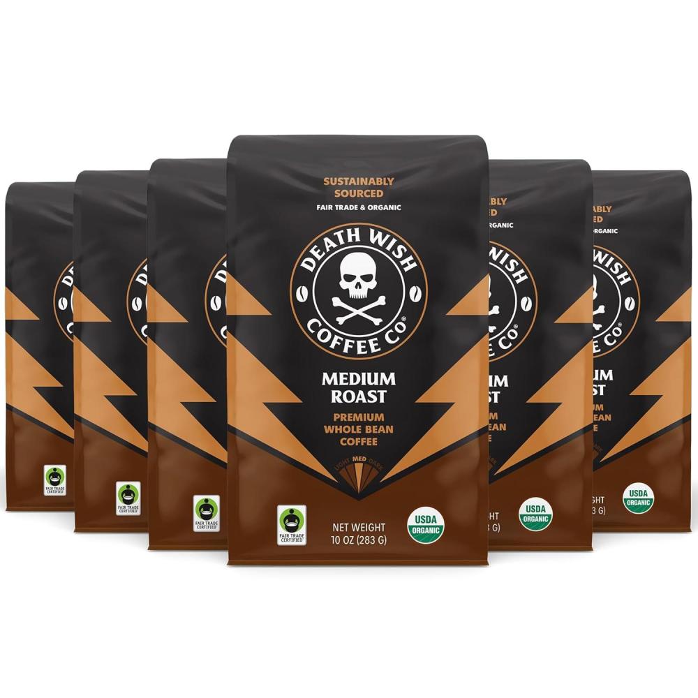 image:imageDeath Wish Coffee Valhalla Java Odinforce Blend Whole Bean USDA Organic and Fair Trade 12 oz Pack of 1Medium Roast