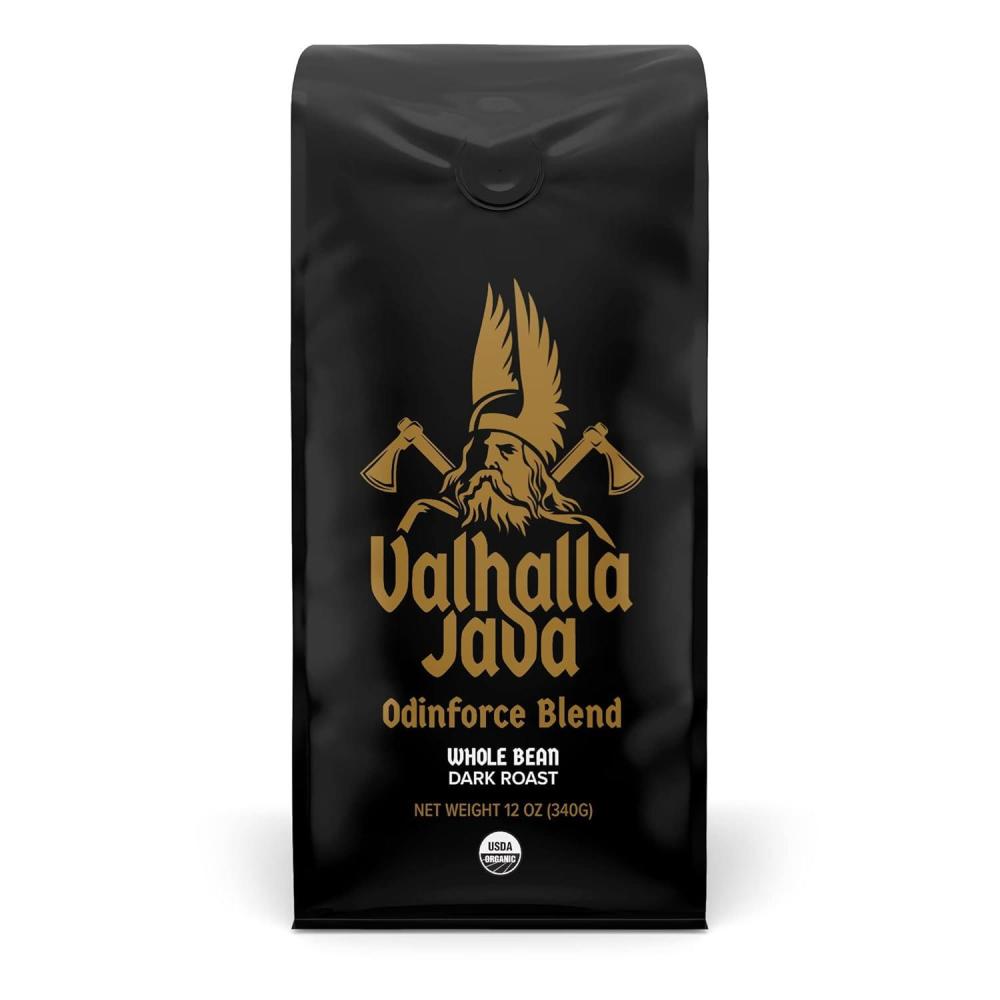 image:imageDeath Wish Coffee Valhalla Java Odinforce Blend Whole Bean USDA Organic and Fair Trade 12 oz Pack of 1Valhalla Java