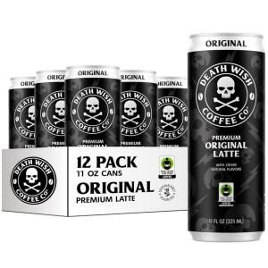 Death Wish Coffee, Iced Coffee Cold Brew, 8g Protein, Fair Trade (Vanilla Latte)(Classic Latte)