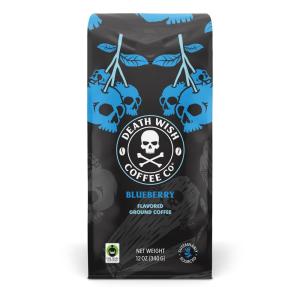 Death Wish Coffee, Organic and Fair Trade, Light Roast Ground Coffee, 16oz(Blue and Buried)