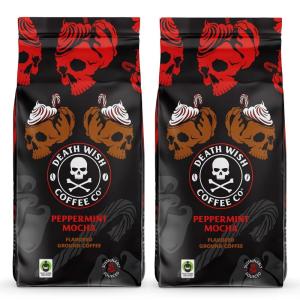 Death Wish Coffee, Organic and Fair Trade, Light Roast Ground Coffee, 16oz(Peppermint)