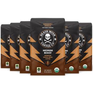 Death Wish Coffee, Valhalla Java Odinforce Blend Whole Bean, USDA Organic and Fair Trade, 12 oz (Pack of 1)(Medium Roast)