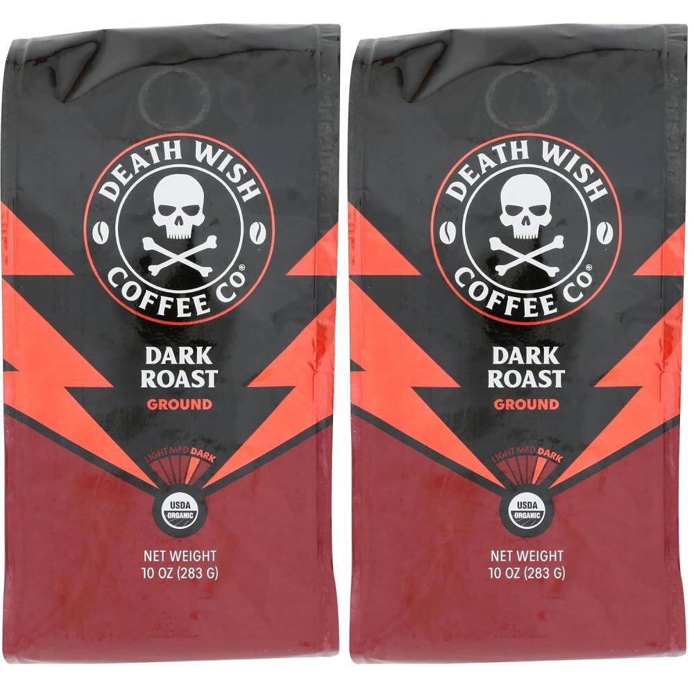 image:imageDeath Wish Coffee Coffee Grnd Dark Roast 10 OZ1 Ounce Pack of 2