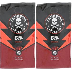 Death Wish Coffee Coffee Grnd Dark Roast 10 OZ(1 Ounce (Pack of 2))