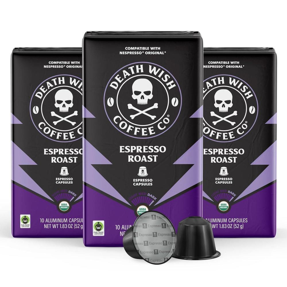 image:imageDeath Wish Coffee Capsules Compatible with Nespresso Original Machines Dark RoastEspresso