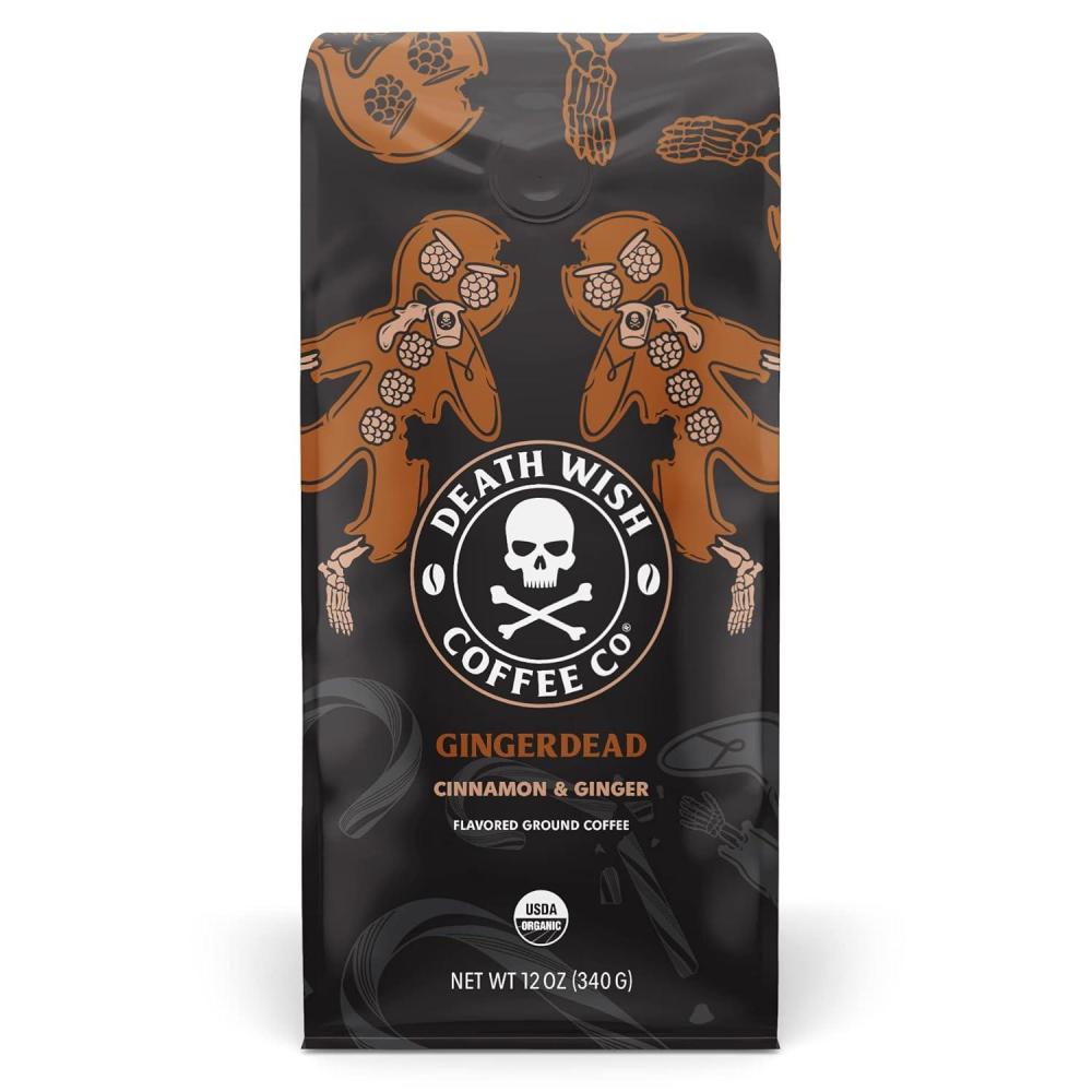 image:imageDeath Wish Coffee Power Surge Ground Coffee Naturally Higher Caffeinated Coffee Certified Fair Trade and Organic 16 ozGingerdead